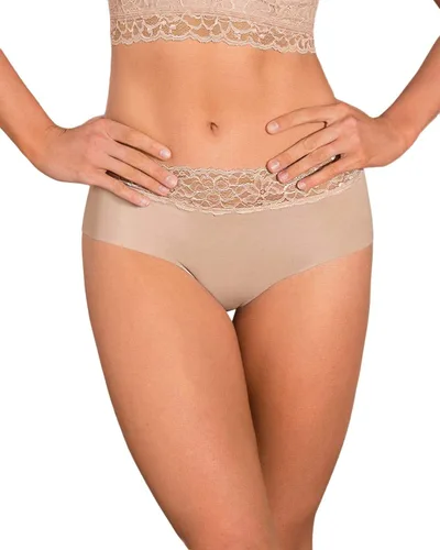 Vista 9 de Calzones descarados con cintura de encaje ultraligera Negro