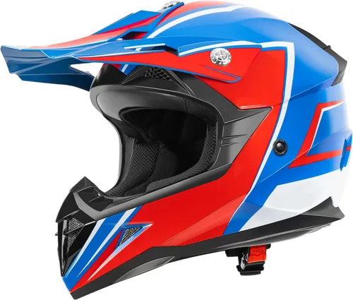 Vista 9 de Casco para Dirt Bike YEMA aprobado por DOT - Casco de motocross ATV MX BMX todoterreno de cara completa con 8 ventilaciones y forro removible, casco