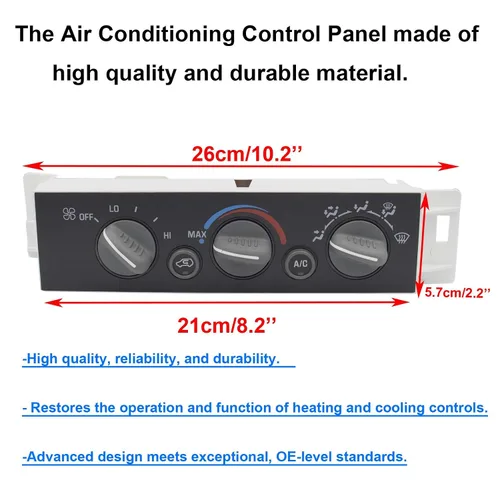 Vista 4 de 9378815 15-72548 599-007 Panel de Control del Calentador AC Módulo de Control del Clima Interruptor Sin Desempañador de Ventana Trasera