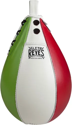Vista 8 de CLETO REYES Plataforma de cuero de perforación bolsa de velocidad para boxeo, MMA, Muay Thai, equipo de entrenamiento Negro