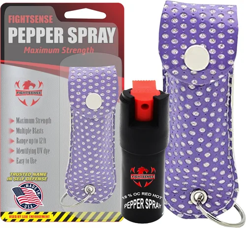 Vista 7 de FIGHTSENSE Spray de pimienta de defensa propia, 1/2 oz, tamaño compacto, fórmula de grado policial de máxima potencia, la mejor herramienta