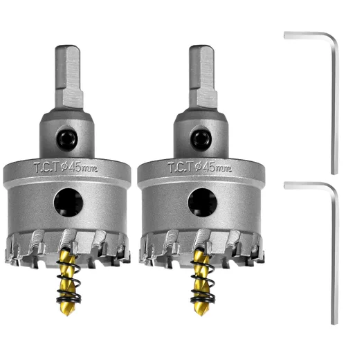 Vista 23 de SALI Kit de sierra perforadora TCT de 1 pulgada (1.024 in) con punta de carburo de tungsteno con broca piloto chapada en titanio para metal, acero