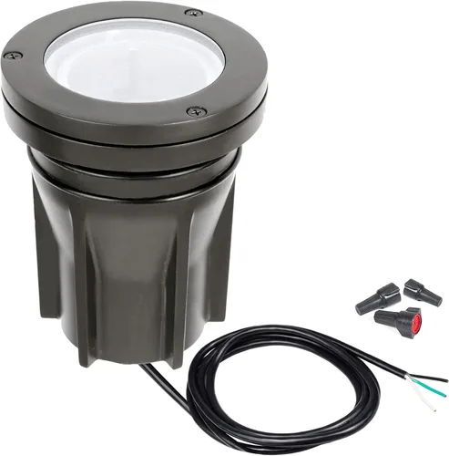 Vista 2 de Iluminación de paisaje WAC, luz enterrada de 3 pulgadas LED de 120 V con ángulo de haz ajustable y control de brillo integral 3000 K en bronce