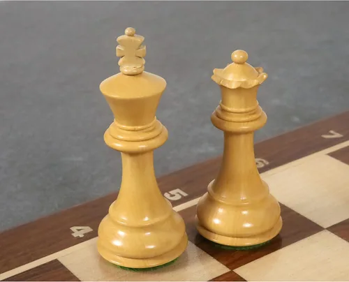 Vista 9 de Royal Chess Mall - Juego de piezas de ajedrez Queens Gambit Staunton de 3.75" - Palisandro dorado