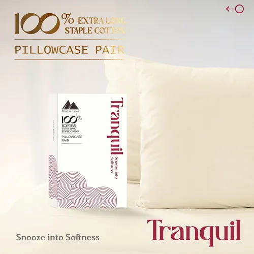 Vista 4 de Mayfair Linen Juego de 2 fundas de almohada 100% de algodón egipcio, tamaño Queen, lujosas fundas de almohada de algodón de 800 hilos, tamaño Marfil