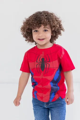 Vista 2 de Marvel Avengers Black Panther Captain America Iron Man Hulk Hulk Hulk Paquete de 4 camisetas de manga corta