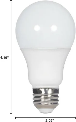 Vista 2 de Satco S8920 - Bombilla mediana con acabado de 4.19 pulgadas, blanco esmerilado