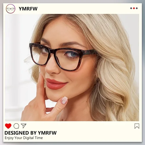 Vista 2 de Retro Blue Light Blocking Glasses for Women Men Classic Style Computer TV Eyeglasses Anti Eyestrain