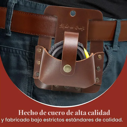 Vista 5 de Style n Craft Extra Large Tape Holder, Full-Grain Leather Tool Pouch