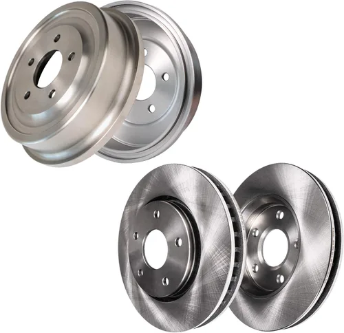 Vista 252 de Detroit Axle - Rotores de freno delantero para 04-13 Mazda 3 Rotores de frenos de disco 06-15 Mazda 5 Reemplazo: Rotor regular delantero de 11.81