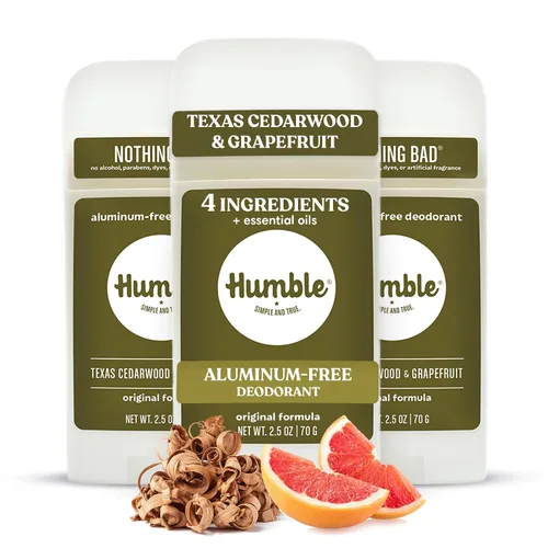 Vista 28 de Humble - Desodorante sin aluminio para mujeres y hombres, paquete variado, desodorante natural limpio y fresco en barra con aceites esenciales