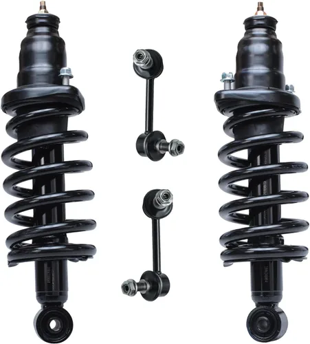 Vista 86 de Detroit Axle - Kit de 4 piezas RWD Puntales Delanteros Barras Estabilizadoras para Ford F-150 2021 2022 2023 2024, 2 Puntales con Resorte Helicoidal
