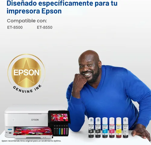 Vista 3 de Epson 552 EcoTank Ink Botella de ultra alta capacidad cian (T552220-S) Funciona con ET-8500, 8550