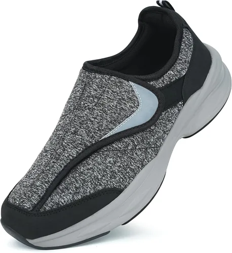 Vista 8 de Ortho + Rest Zapatos para diabéticos para hombre, pies hinchados, para caminar, para caminar, con soporte para el arco, zapatillas ortopédicas