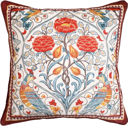 Vista 52 de patdrea Funda de almohada de terciopelo francés de diseño, 18 x 18 pulgadas Aviario