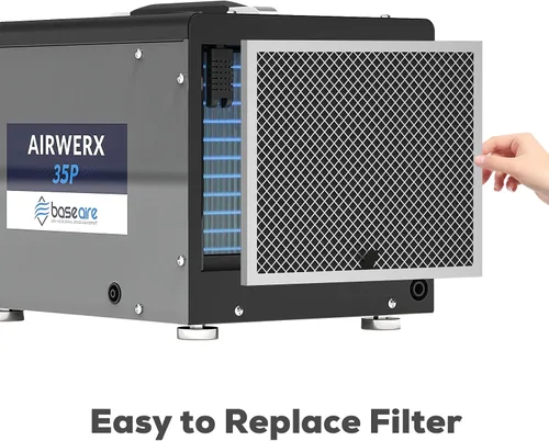 Vista 4 de BASEAIRE MERV-1 4 paquetes para deshumidificador de espacio de arrastre AirWerx 35P