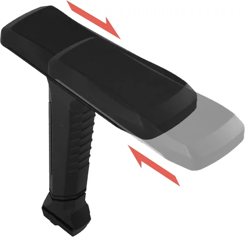 Vista 6 de Frassie Par de reposabrazos de silla ajustable en altura, juego de brazos de silla de jefe de juego de repuesto 4D (negro)