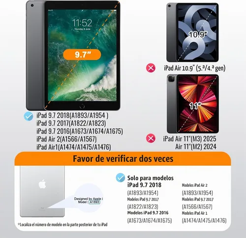 Vista 2 de Protector de pantalla de privacidad para iPad de 6ª generación 9.7 pulgadas, película de vidrio templado privada para iPad de 5ª generación 9.7