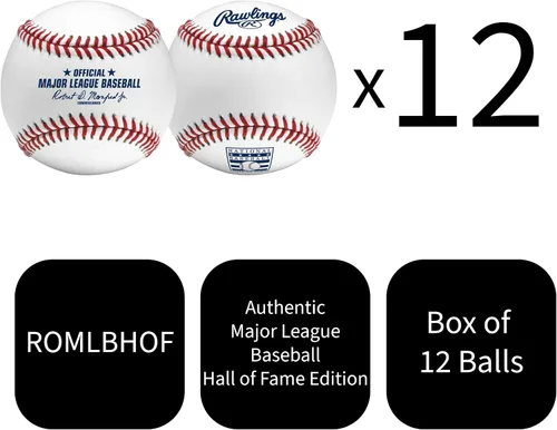Vista 4 de Rawlings MLB Hall of Fame Edition Baseballs ROMLBHOF 12 Count