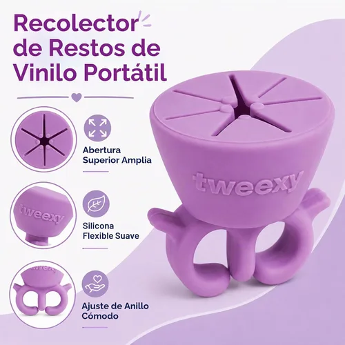 Vista 2 de Anillo colector de desechos de vinilo Tweexy Craft Herramientas de desbroce para transferencia de calor de vinilo, soporte de hojas de papel