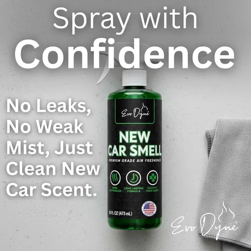 Vista 7 de Aerosol de olor para coche (16 onzas) – Ambientador de larga duración para automóviles, elimina olores, aroma fresco de coche nuevo como acabado