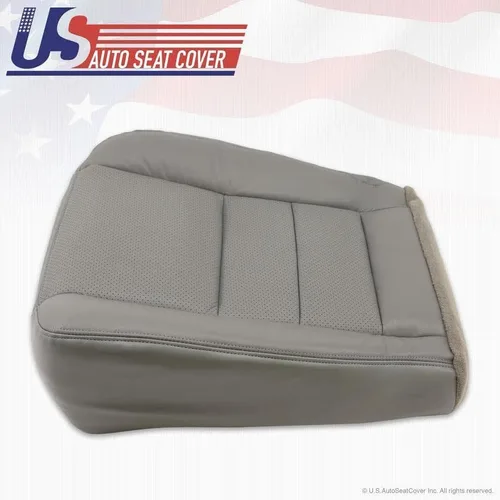 Vista 3 de 2002 a 2007 para Ford F-250 F-350 Lariat Cubierta de asiento de cuero gris perforado
