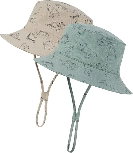 Vista 11 de Durio Sombrero para el sol para bebé, sombrero de playa de verano, UPF 50+, protección solar, sombreros para niños, regalos para niños y niñas