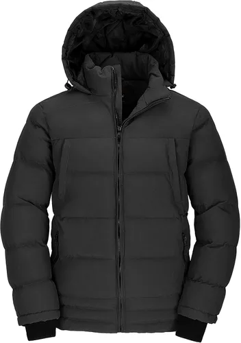 Vista 10 de Wantdo - Chaqueta acolchada impermeable para hombre, con capucha, de invierno