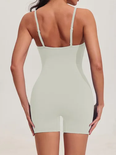 Vista 4 de TWFRHC - Conjunto de entrenamiento para mujer, acanalado, de 2 piezas, sin costuras, cintura alta, atuendo para gimnasio, pantalones cortos de yoga