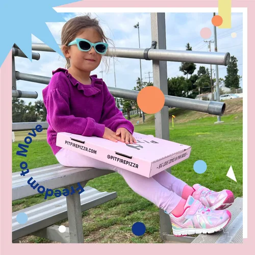 Vista 2 de TSUKIHOSHI - Zapatillas de coral y rosa para niños, diseño de arcoíris