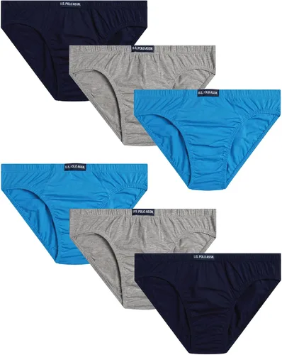 Vista 8 de U.S. POLO ASSN. Calzoncillos de bikini para hombre, paquete de 6 unidades Cuerda negra