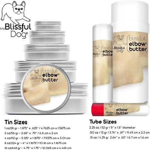 Vista 7 de The Blissful Dog Mantequilla de codo para callos secos y agrietados, bálsamo para perros seguro para lamer, bálsamo calmante para codos con manteca