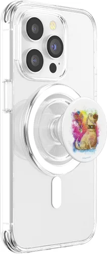 Vista 3 de Disney Pixar Up Dug - PopSockets de acuarela MagSafe PopGrip para iPhone