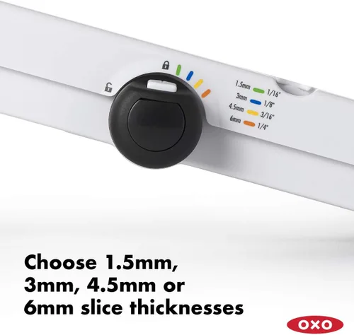 Vista 4 de OXO Good Grips V-Blade - Cortadora de mandolina y picadora de verduras