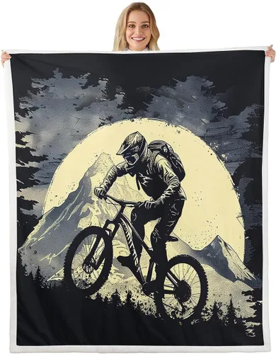 Vista 25 de Golf Fleece Blanket,Vintage Sports Game Golf Club Player Silhouette Bed Blanket for Adults Teens,Rustic Lake House Boating Beige Black Room