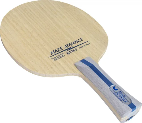 Vista 6 de Butterfly Maze Advance - Cuchilla de tenis de mesa, hoja de madera de 5 capas, hoja de tenis de mesa profesional, disponible en estilo de mango