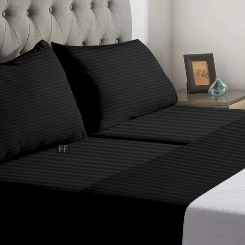 Vista 12 de Juego de sábanas para cama ajustable, tejido de satén suave, 400 hilos, 100% algodón egipcio, 5 piezas con 2 sábanas bajeras, juego de sábanas de 25