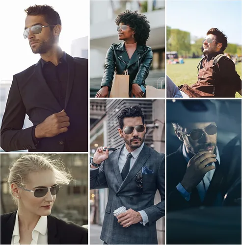 Vista 7 de K.LAVER Gafas de sol polarizadas fotocromáticas de aviador UV400 gafas de conducción de día y noche para hombres y mujeres, gafas de bisagra