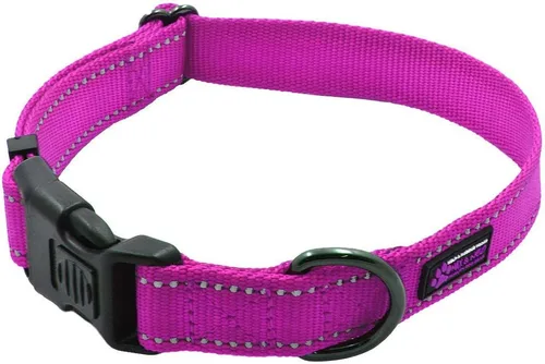 Vista 17 de Max and Neo NEO - Collar reflectante con hebilla de nailon para perro, donamos un collar a un rescate de perros por cada collar vendido (XS, negro)