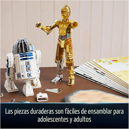 Vista 4 de 4D Build Star Wars C-3PO & R2-D2 Droid Kit de modelo de rompecabezas 3D