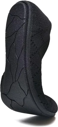 Vista 5 de poemlady Zapatos planos de ballet para mujer, zapatos de vestir de punto con punta redonda sin cordones, zapatos planos de bailarina para caminar