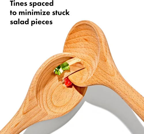 Vista 4 de OXO Good Grips - Servidores de ensalada de madera de haya – Set de 2 piezas