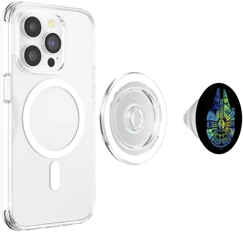 Vista 3 de Star Wars Millennium Falcon Tie Dye Galaxy Fill PopSockets PopGrip: agarre intercambiable para teléfonos y tabletas PopSockets MagSafe PopGrip
