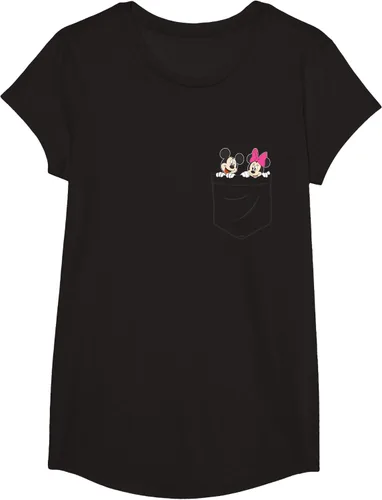 Vista 6 de Disney Mickey & Minnie Mouse - Camiseta de bolsillo pequeño para pareja