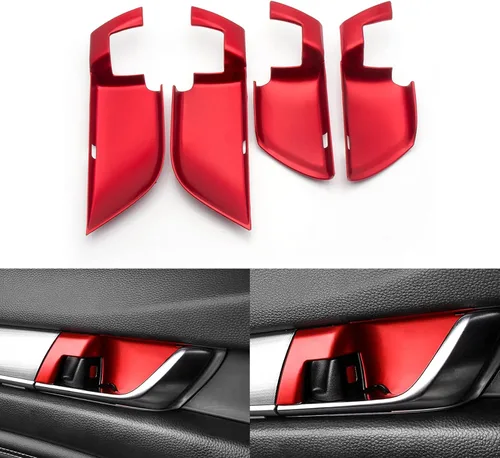 Vista 9 de x xotic tech Tira de cubierta de moldura de panel de puerta lateral interior, patrón de fibra de carbono, compatible con Honda Accord Sedan 10ª