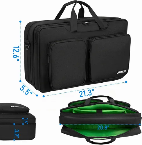 Vista 2 de AKOZLIN Funda de Transporte Multi-capa para Controlador Padded Mixer Compatible con Pioneer DDJ FLX4 DJ Lite SB 2 3 SB2 SB3 DJ 400 RB Controlador