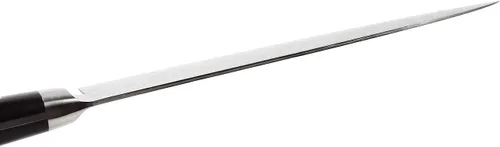 Vista 5 de Cuchillo japonés sombreado Damasco VG-10 16 capas mango de madera de Pakkawood negro, 5.3 pulgadas (5.315 in)