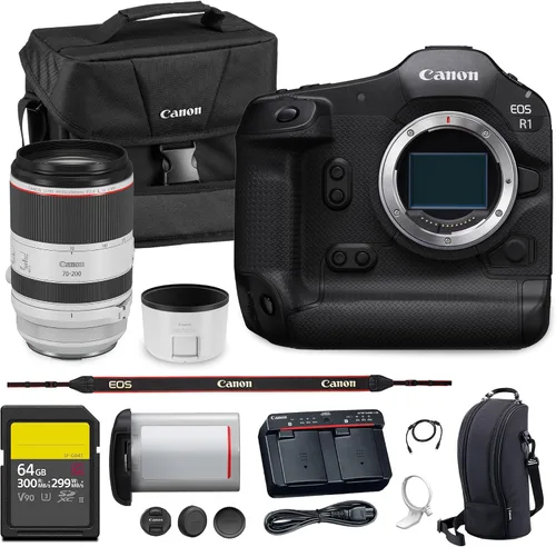 Vista 11 de Canon EOS R1 Cámara sin espejo Flagship Full Frame 24.2MP Sensor 6K Video Dual Pixel AF Disparo de alta velocidad profesional (6577C002) Canon RF