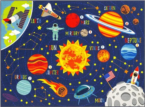 Vista 9 de KC Cubs 8x10 Alfombra de Carretera con Animales Safari para Coches de Juguete – Alfombra de Juego Educativa para Niños, Pequeños, Guardería, Aula