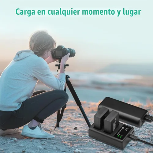 Vista 6 de FirstPower DMW-BLC12 DMW-BLC12PP Batería y cargador USB de doble ranura Kit